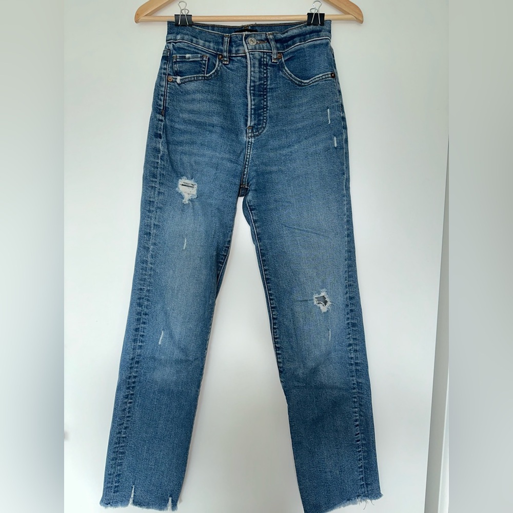 Express Straight Leg Blue Jeans